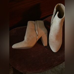 Lucky Brand Tan Suede Ankle Booties